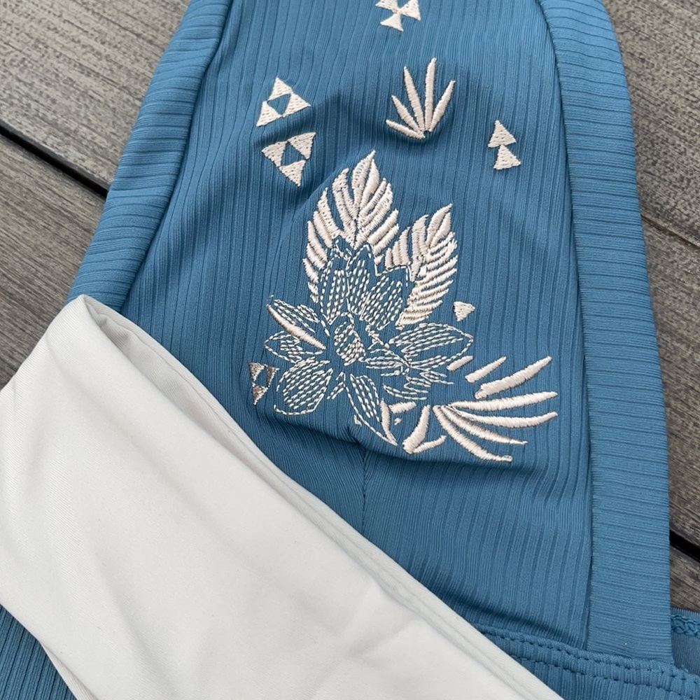 🌴🔆HURLEY- RIB EMBROIDERY SURF HIPSTER BIKINI - Picture 9 of 11